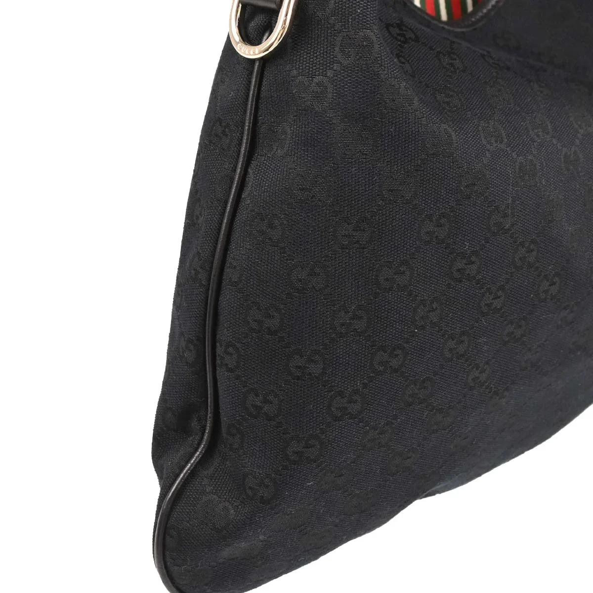 Gucci Black Canvas GG Interlocking Hobo Handbag - Image 4