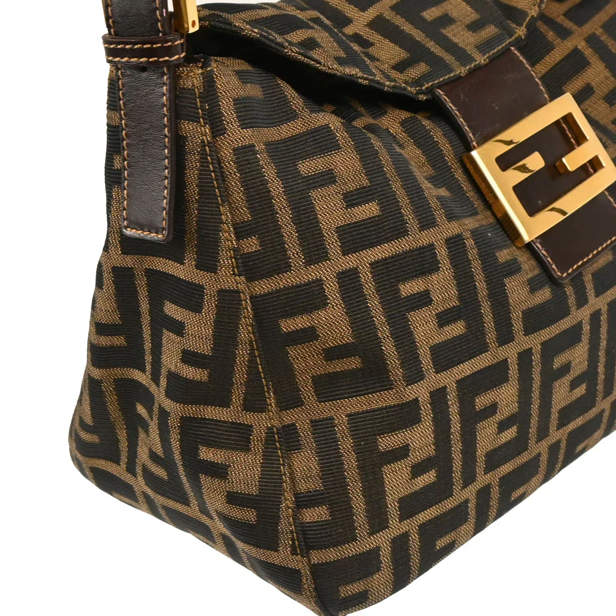 Fendi 1990s Brown Canvas Zucca Handbag - Image 3