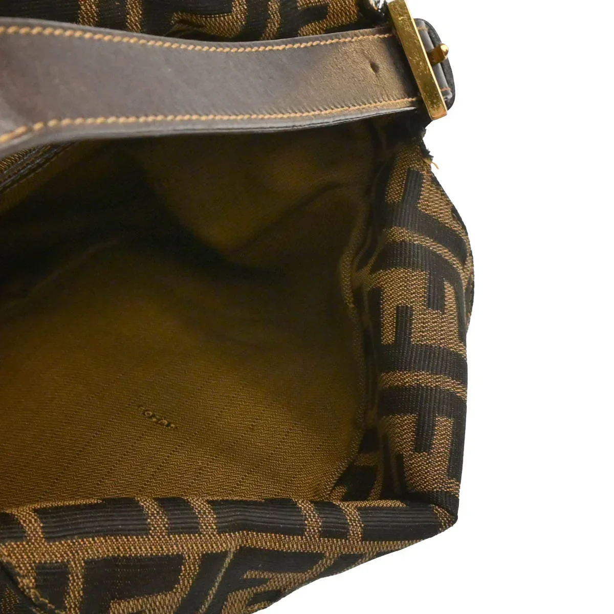 Fendi 1990s Brown Canvas Zucca Handbag - Image 4