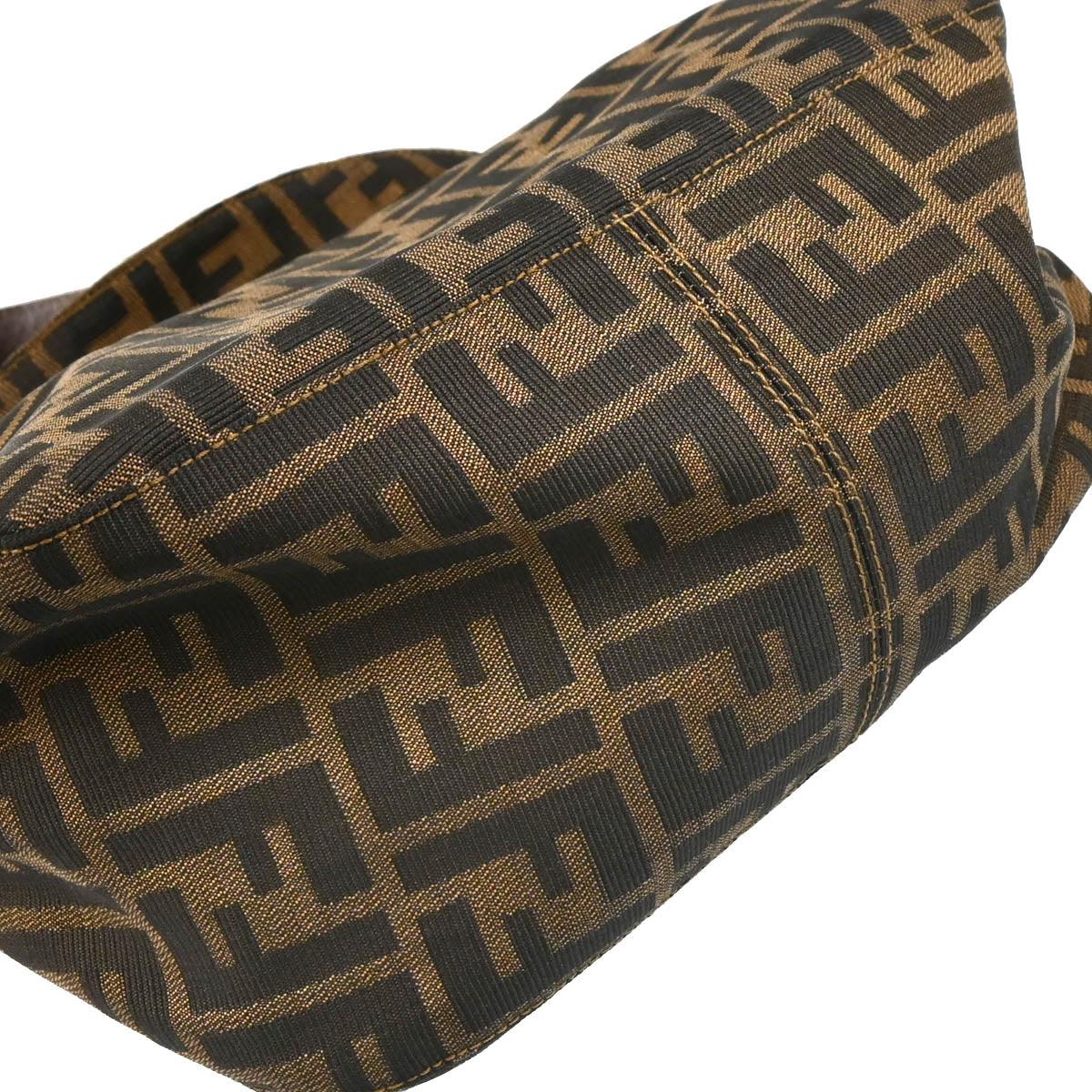 Fendi 1990s Brown Canvas Zucca Handbag - Image 5