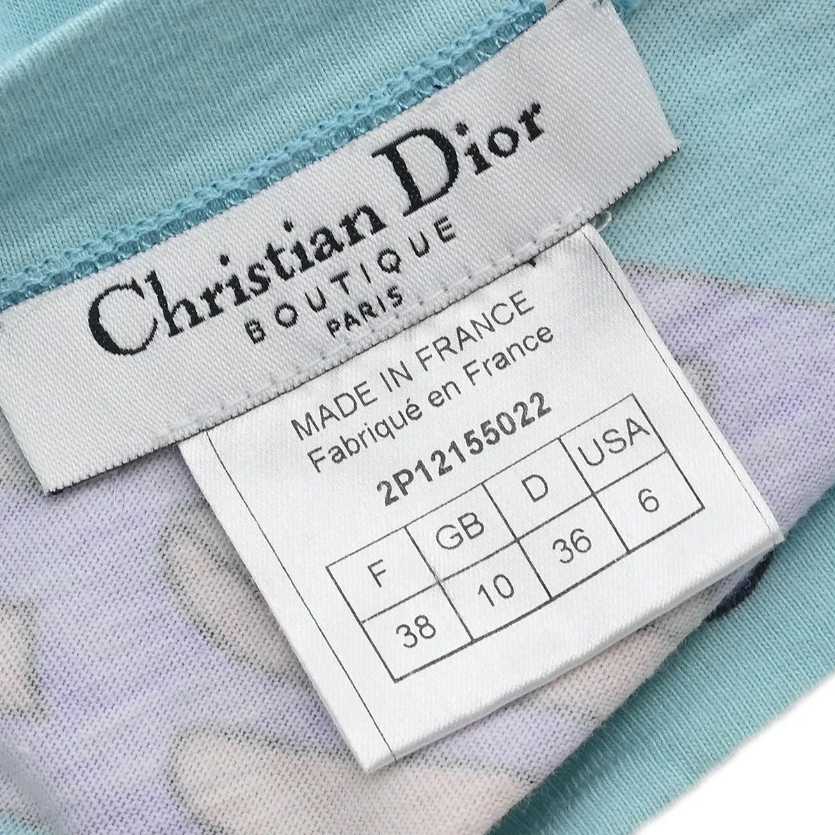 Christian Dior 2002 Short Sleeve T-shirt Top Light Blue #38 - Image 9