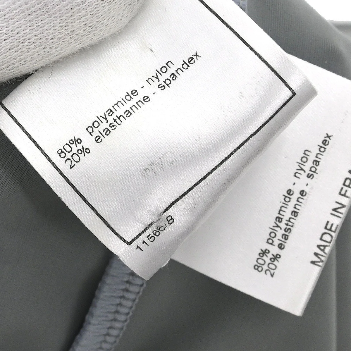 Chanel 2001 Swimwear Swimsuit Sport Line White Gray #40 - Image 10