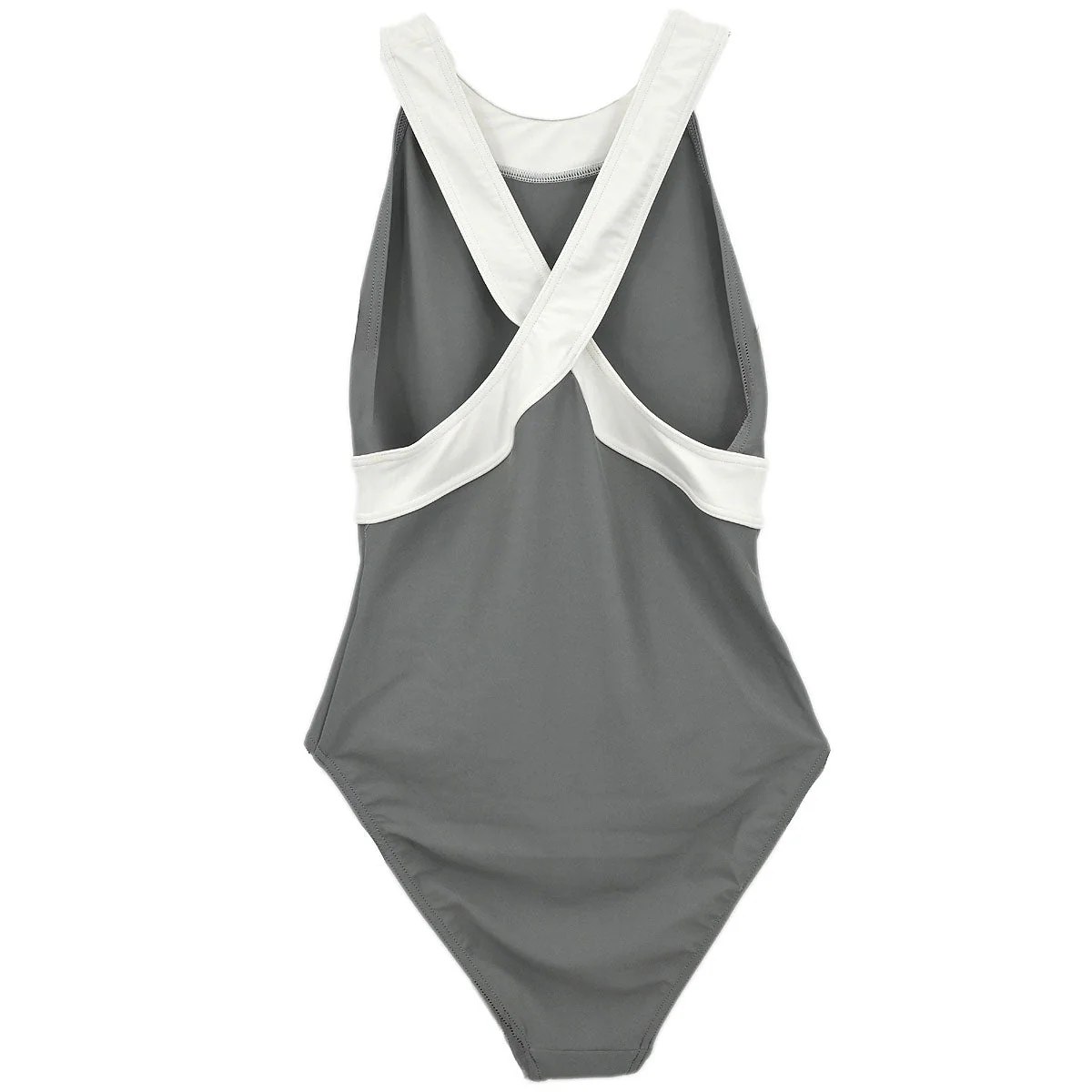 Chanel 2001 Swimwear Swimsuit Sport Line White Gray #40 - Image 2