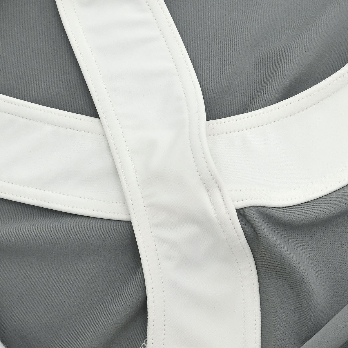 Chanel 2001 Swimwear Swimsuit Sport Line White Gray #40 - Image 5