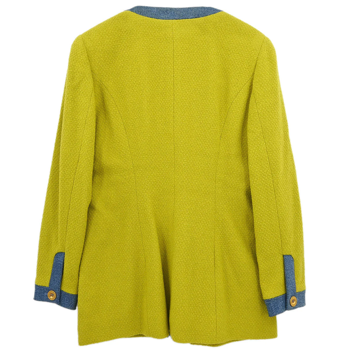 Chanel 1991 Single Breasted Jacket Green #42 - Image 2