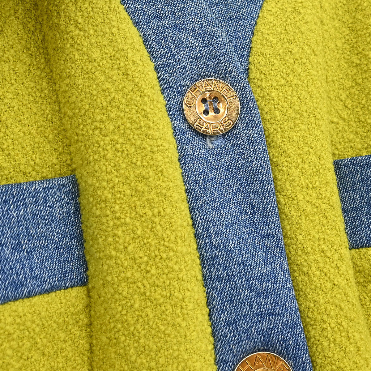 Chanel 1991 Single Breasted Jacket Green #42 - Image 3