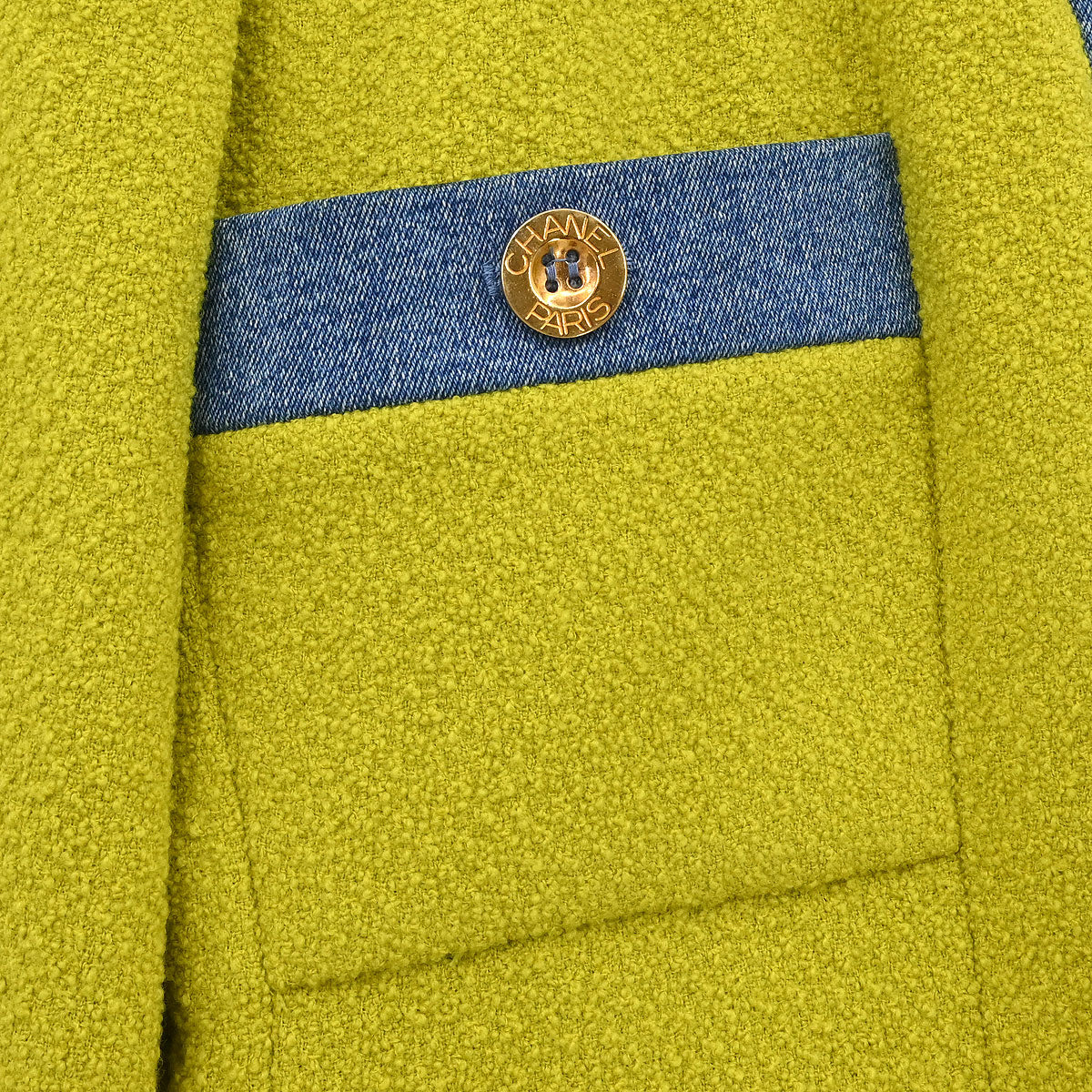Chanel 1991 Single Breasted Jacket Green #42 - Image 4