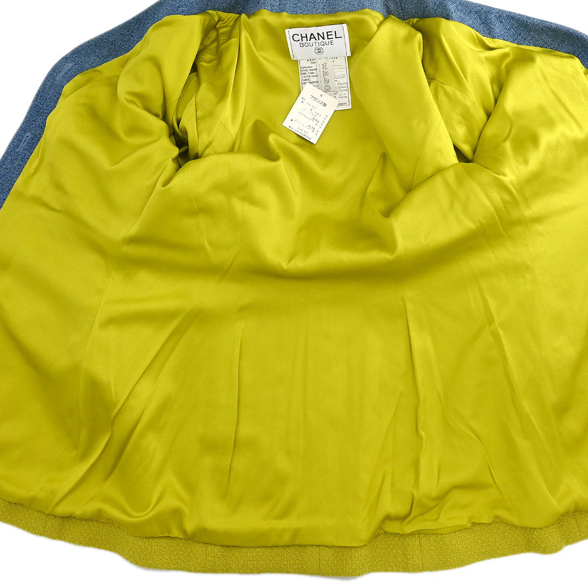 Chanel 1991 Single Breasted Jacket Green #42 - Image 6