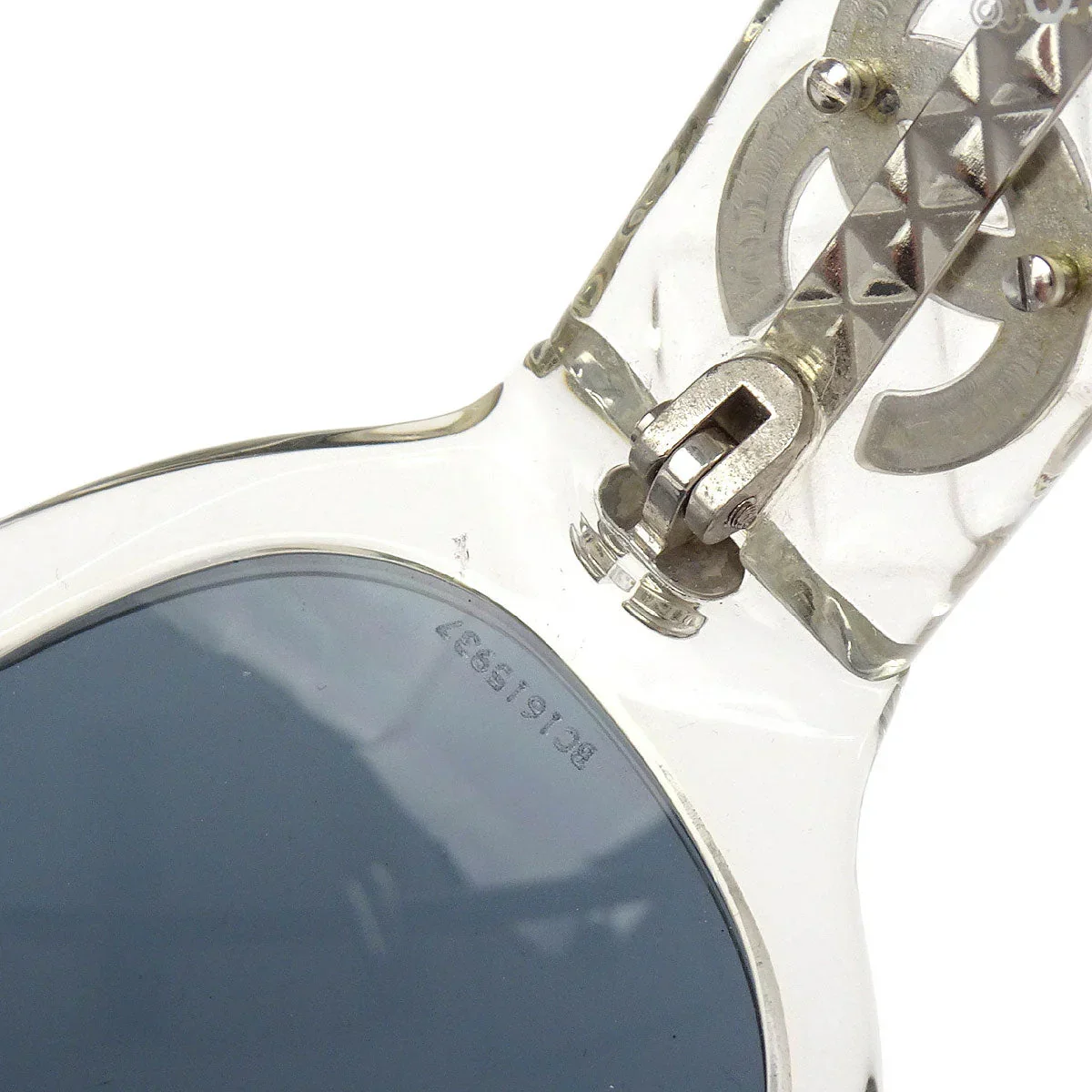 Chanel Sunglasses Eyewear Black Clear Small Good - Image 7