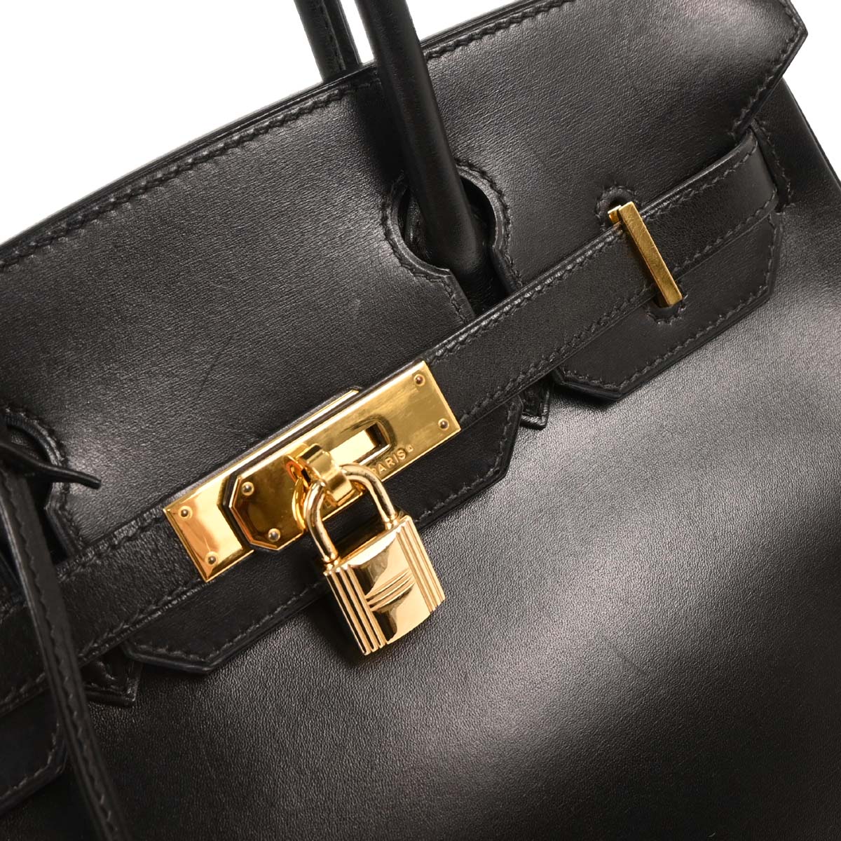 Hermes Black Box Calf Birkin 30 Handbag - Image 6