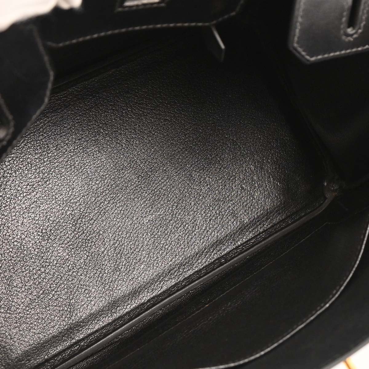 Hermes Black Box Calf Birkin 30 Handbag - Image 8