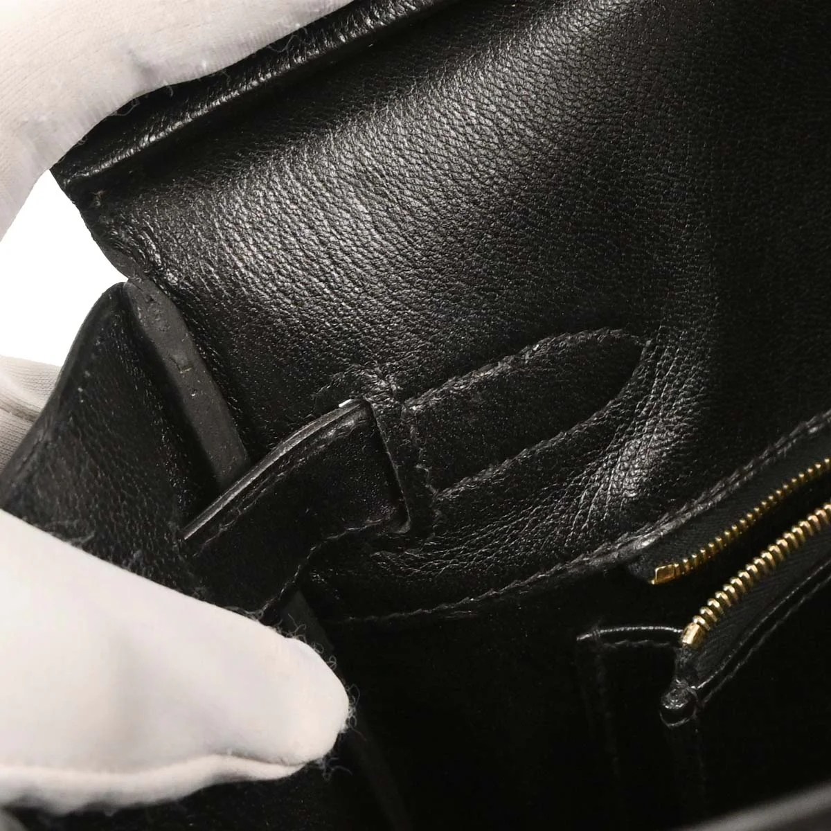 Hermes Black Box Calf Birkin 30 Handbag - Image 9