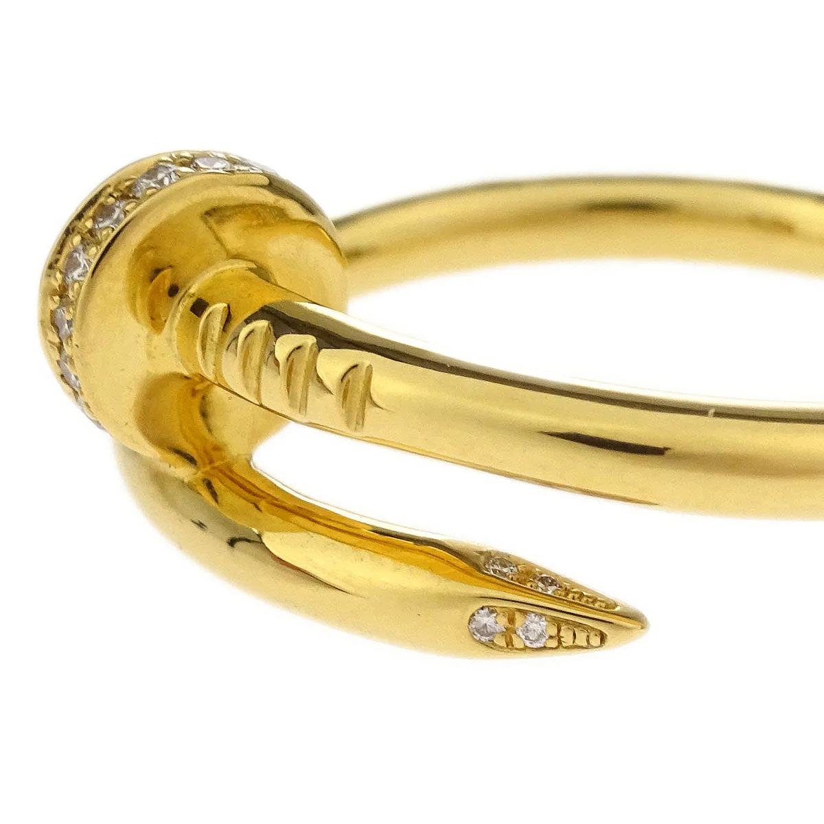 Cartier Juste Un Clou Ring DDJ910 Au750 Diamond Gold #64 #61 - Image 2
