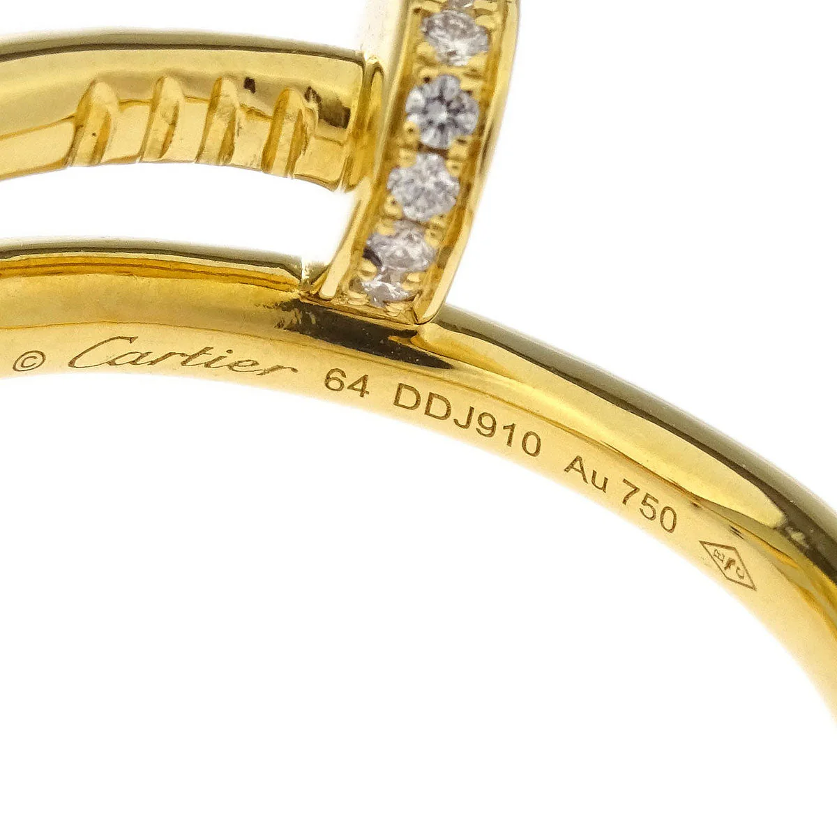 Cartier Juste Un Clou Ring DDJ910 Au750 Diamond Gold #64 #61 - Image 4