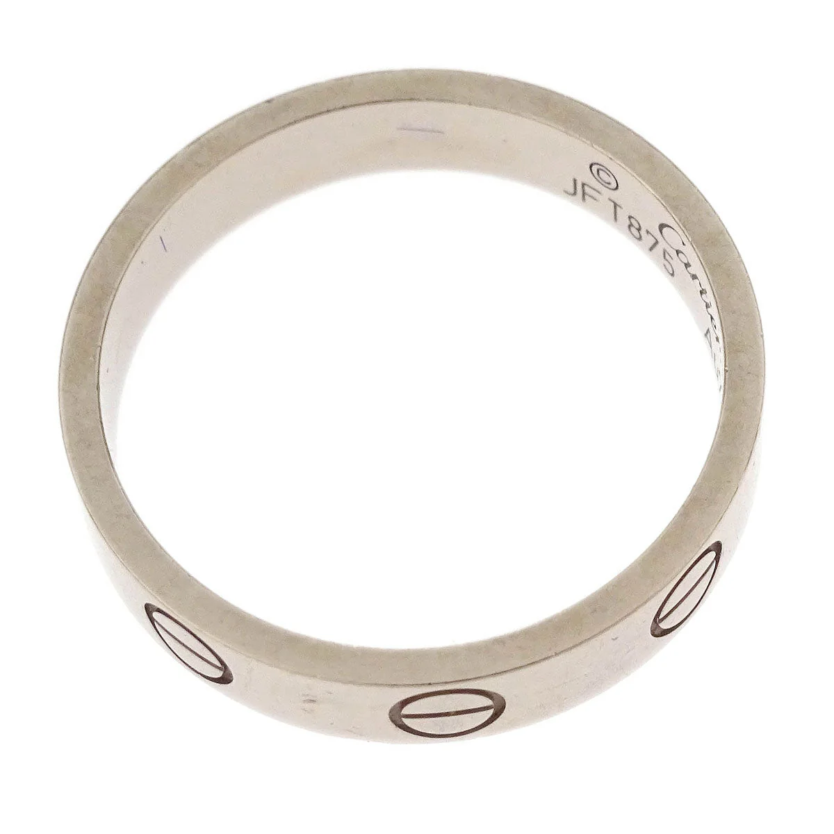 Cartier Mini Love Ring Silver Au750 #49 JFT875 - Image 3