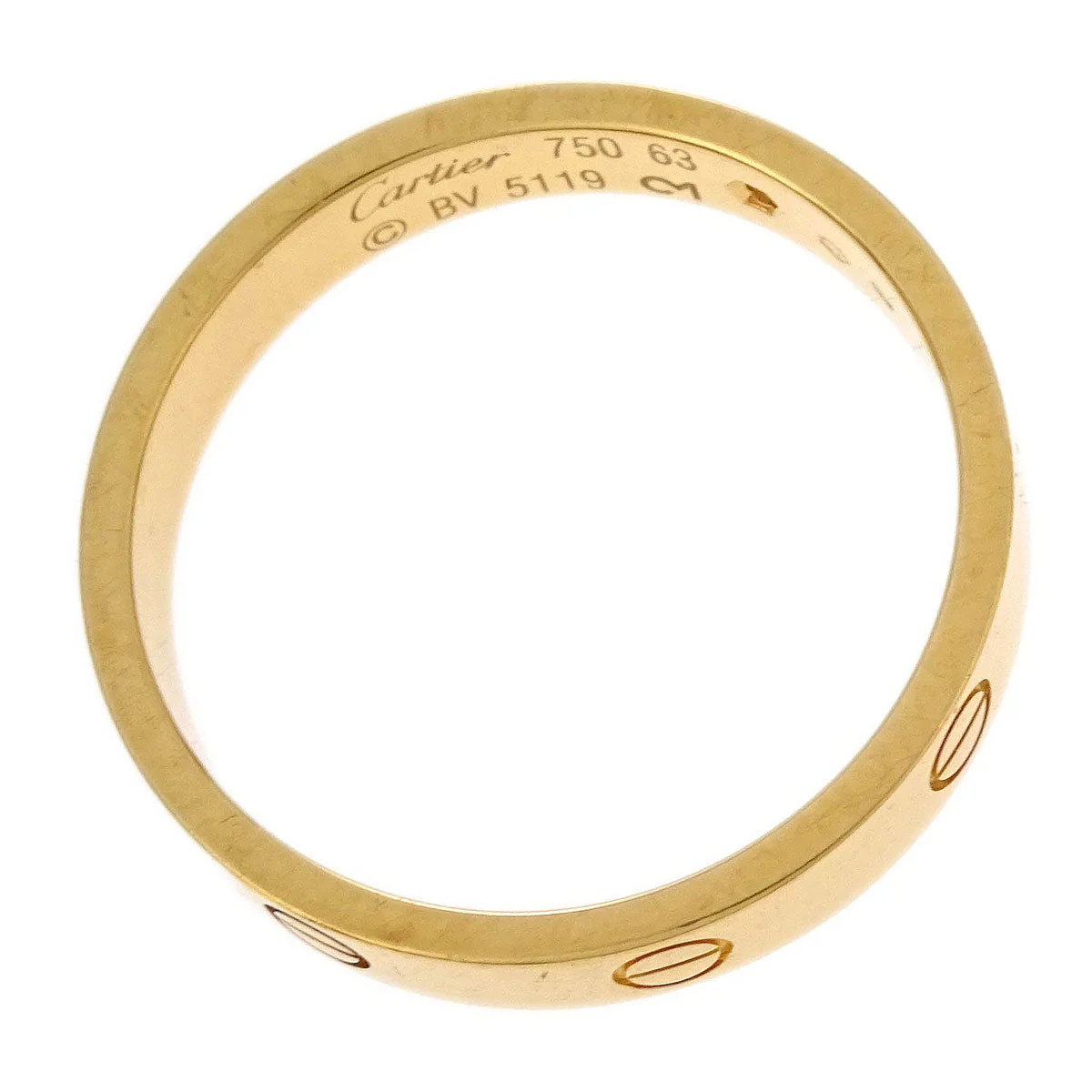 Cartier Mini Love Ring Gold 750 Diamond #63 #62 BV5119 - Image 3