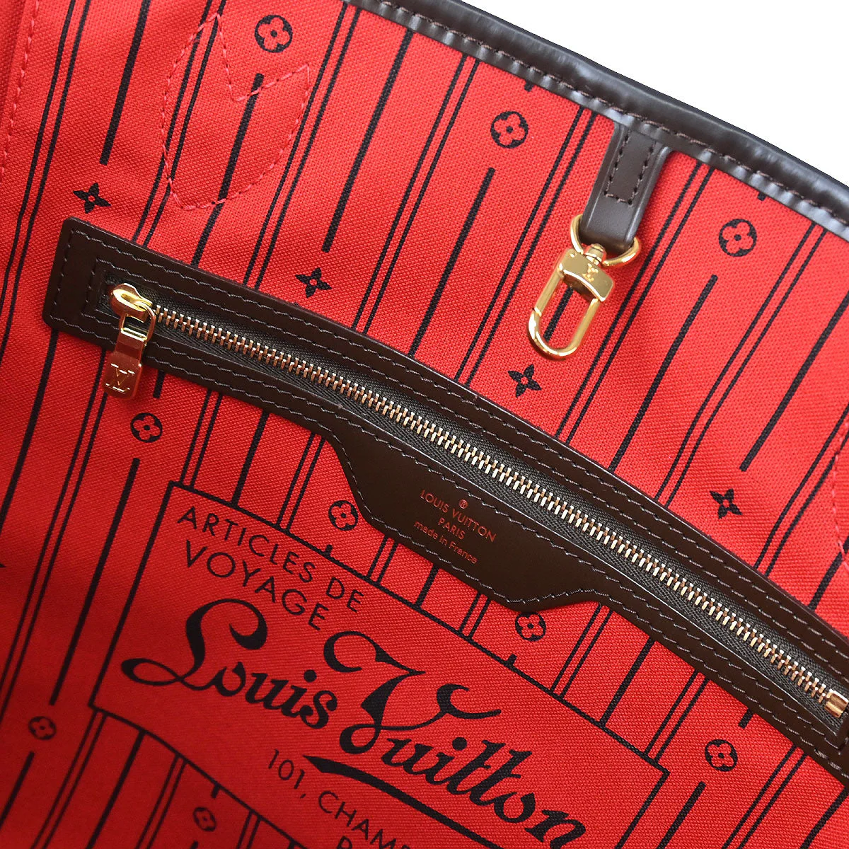 Louis Vuitton 2009 Damier Neverfull MM Shoulder Tote Bag N51105 - Image 9