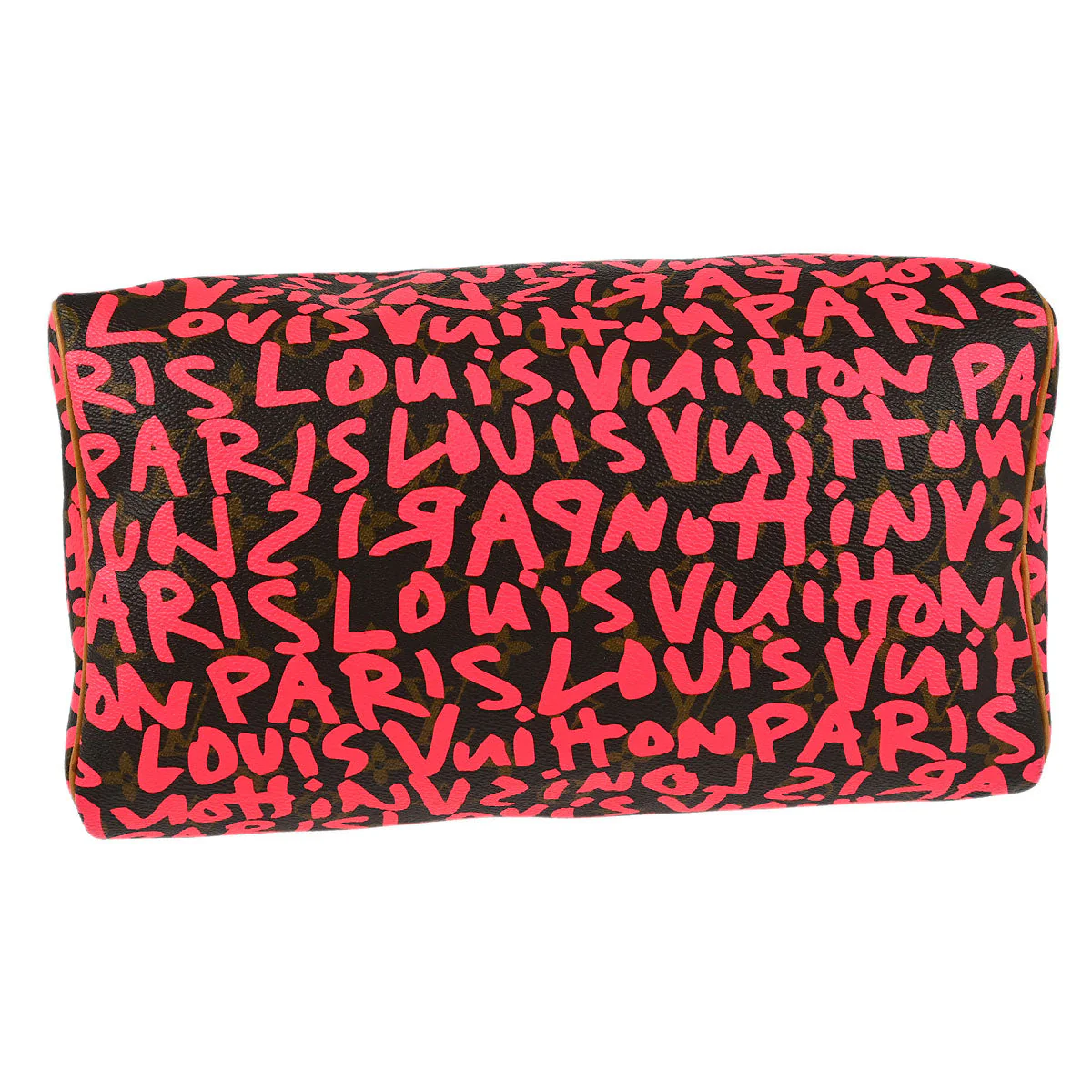 Louis Vuitton 2009 Pink Monogram Graffiti Speedy 30 Handbag M93704 - Image 3