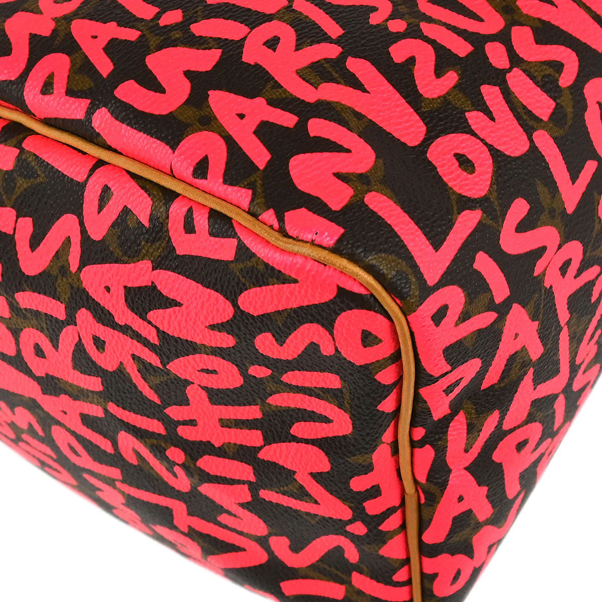 Louis Vuitton 2009 Pink Monogram Graffiti Speedy 30 Handbag M93704 - Image 4
