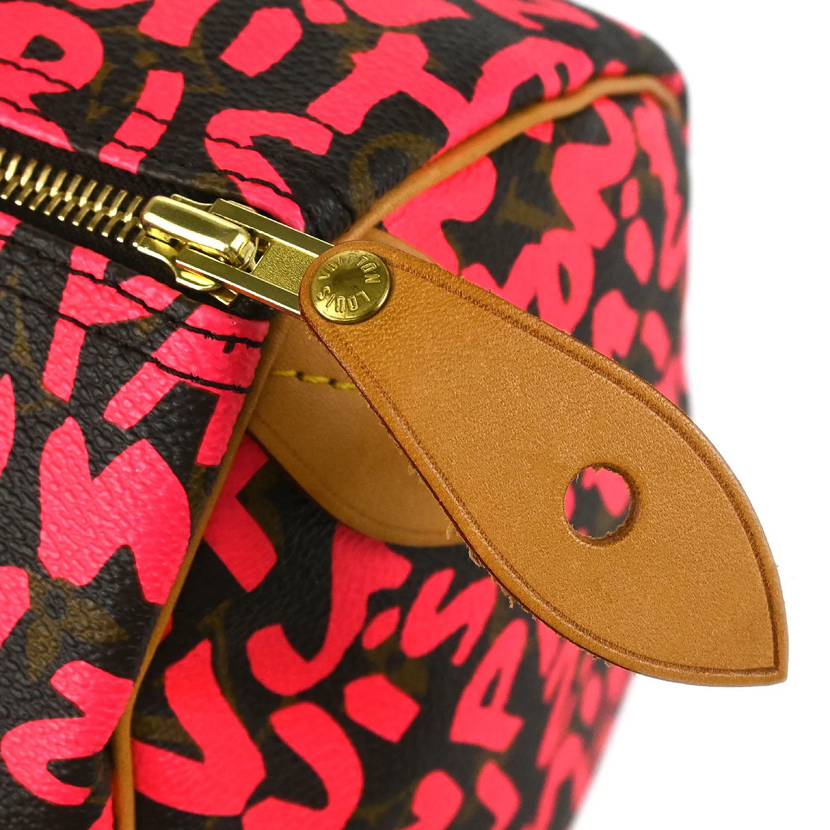 Louis Vuitton 2009 Pink Monogram Graffiti Speedy 30 Handbag M93704 - Image 5