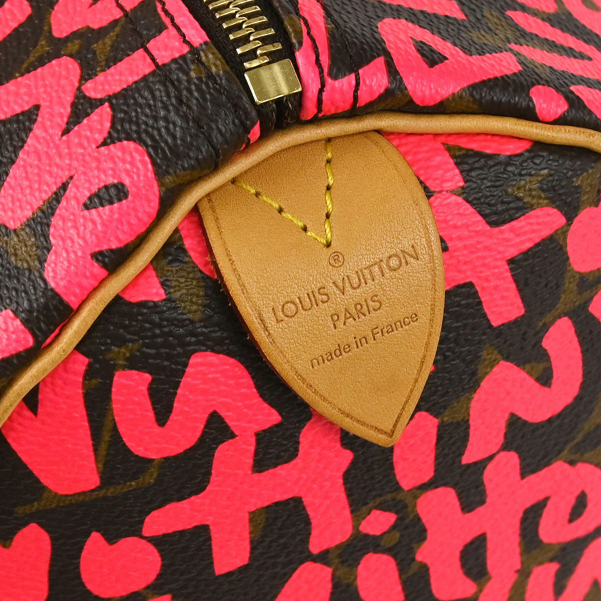 Louis Vuitton 2009 Pink Monogram Graffiti Speedy 30 Handbag M93704 - Image 7