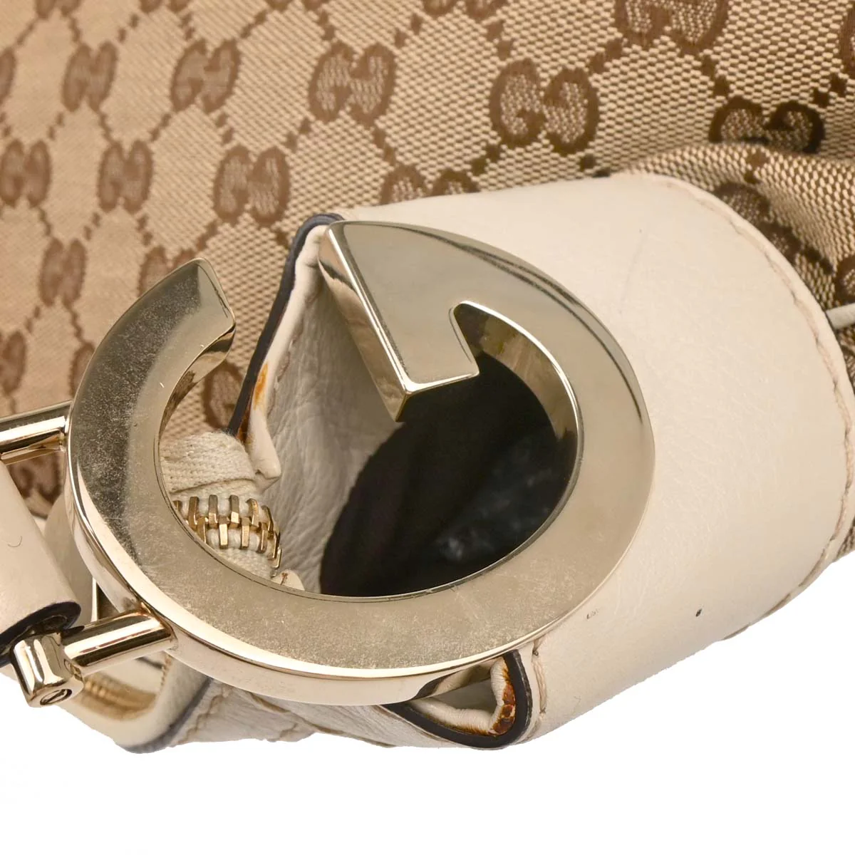 Gucci Beige GG Hobo Handbag - Image 6