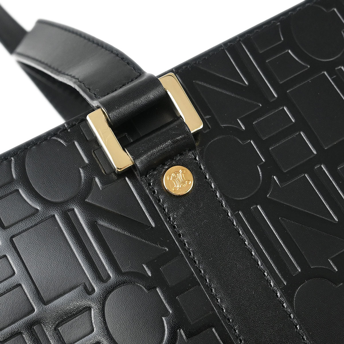 Celine Black Leather Tote Handbag - Image 6