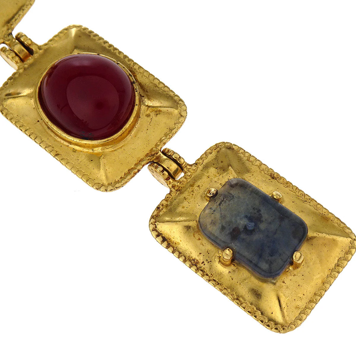 Chanel Pendant Necklace Choker Gold Gripoix 97A - Image 2