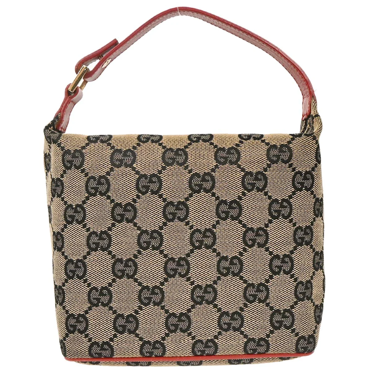 Gucci Red Beige GG Hobo Handbag