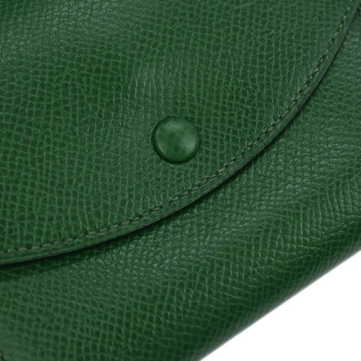 Hermes Green Courchevel Wallet Small Good - Image 3