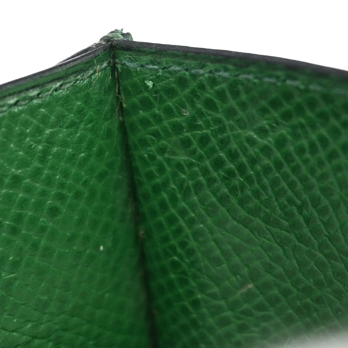 Hermes Green Courchevel Wallet Small Good - Image 7