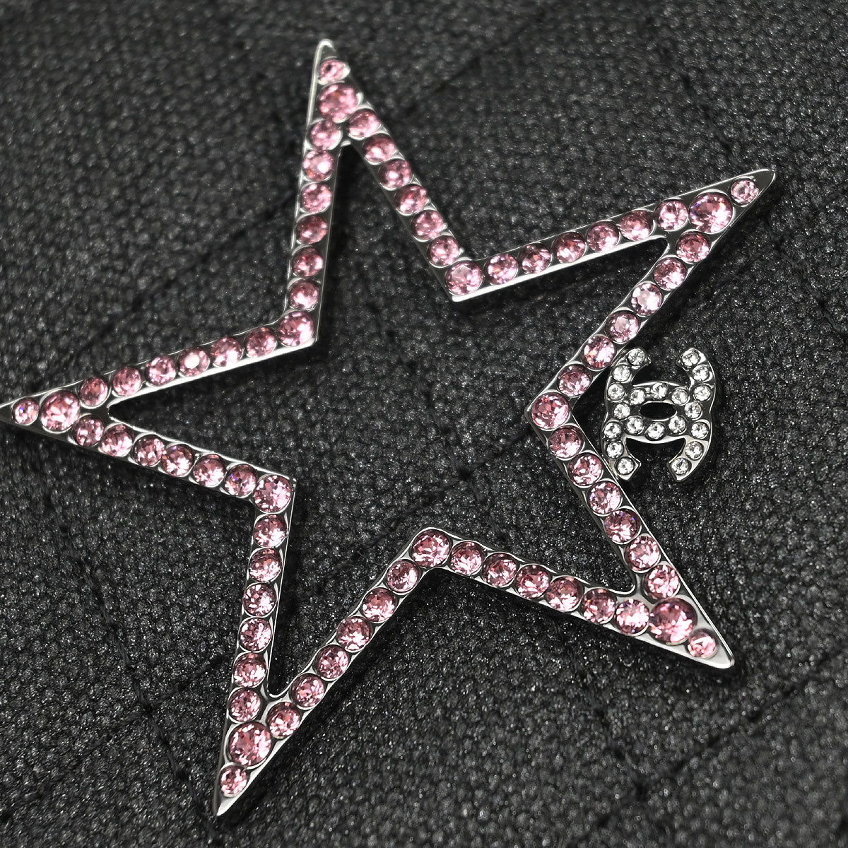 Chanel 2018 Gray Canvas Rhinestone Mademoiselle Lock Wallet on Chain WOC - Image 4