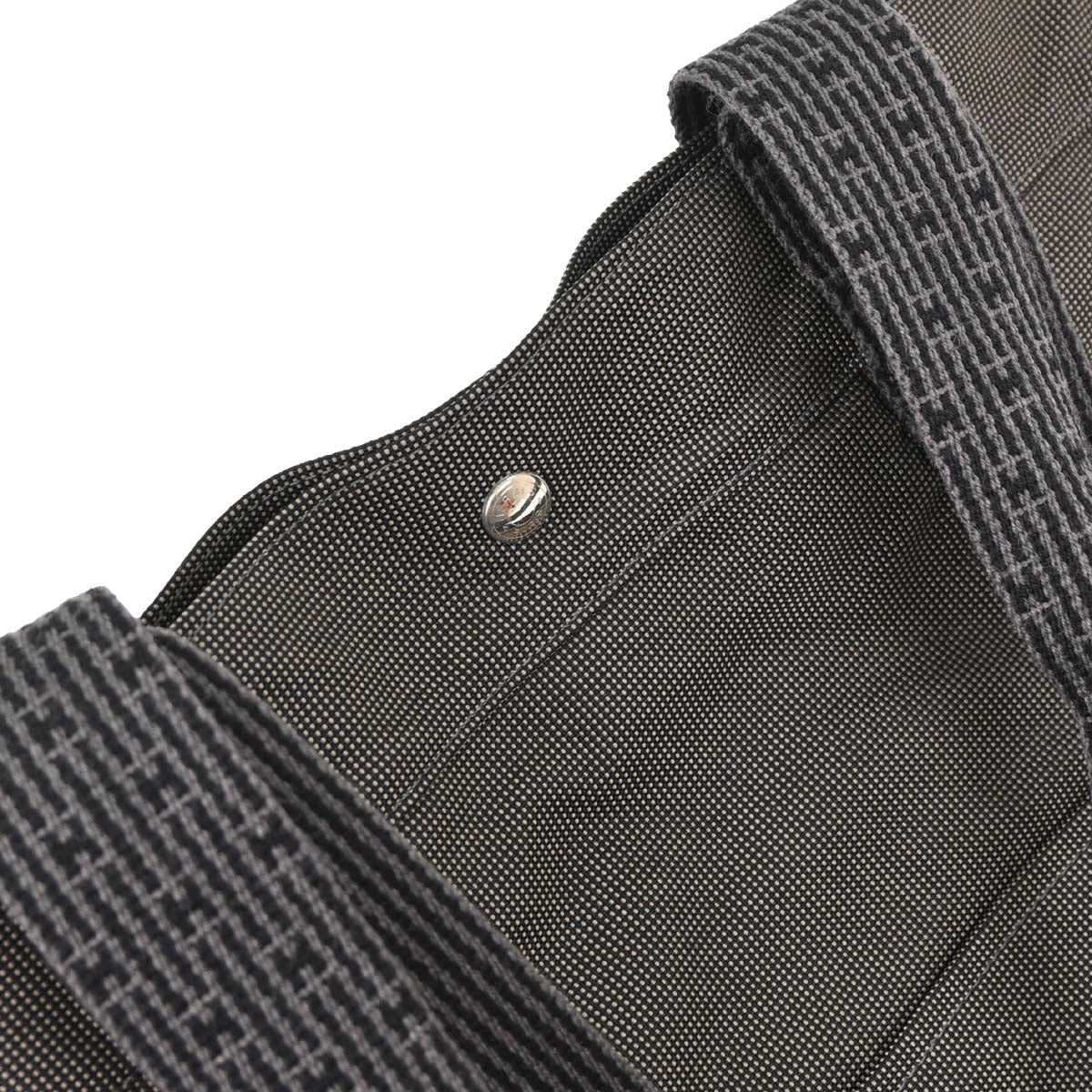 Hermes Gray Canvas Herline Tote TGM Handbag - Image 5