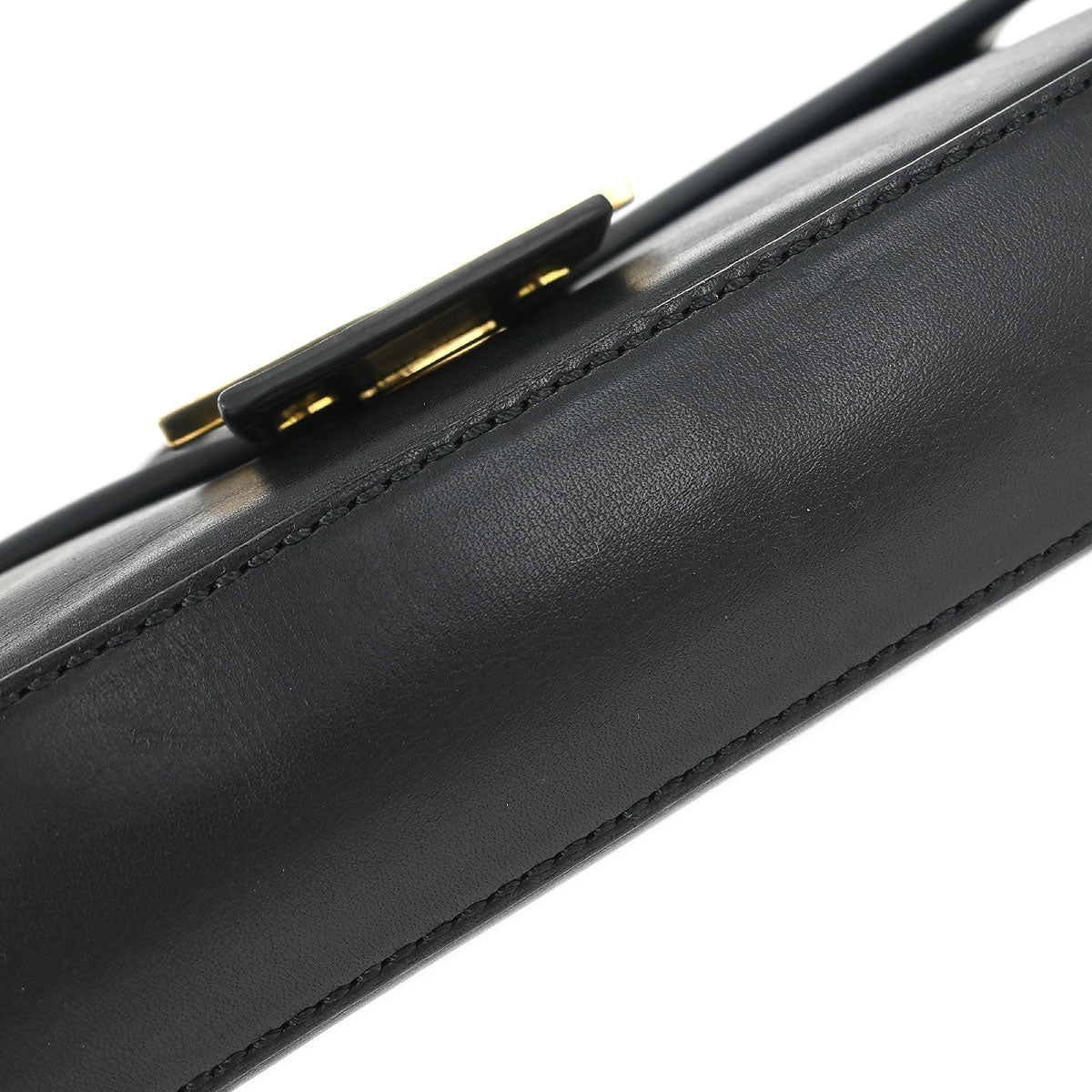 Fendi Black Leather Baguette Handbag - Image 3