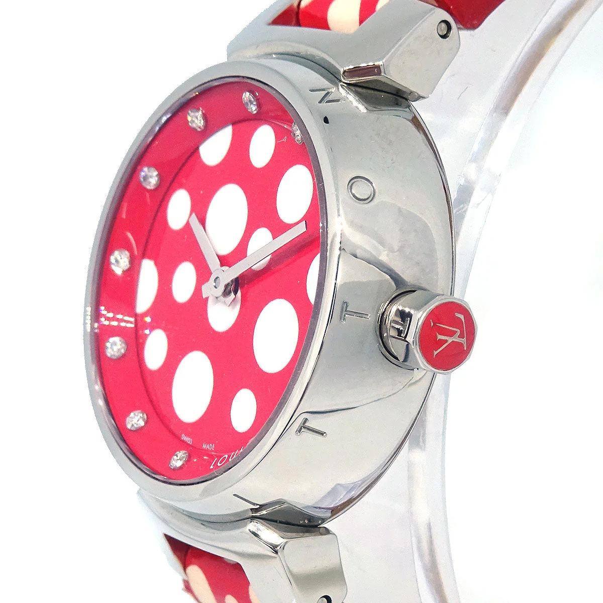 Louis Vuitton Q12M7 Tambour Yayoi Kusama Quartz Watch - Image 4