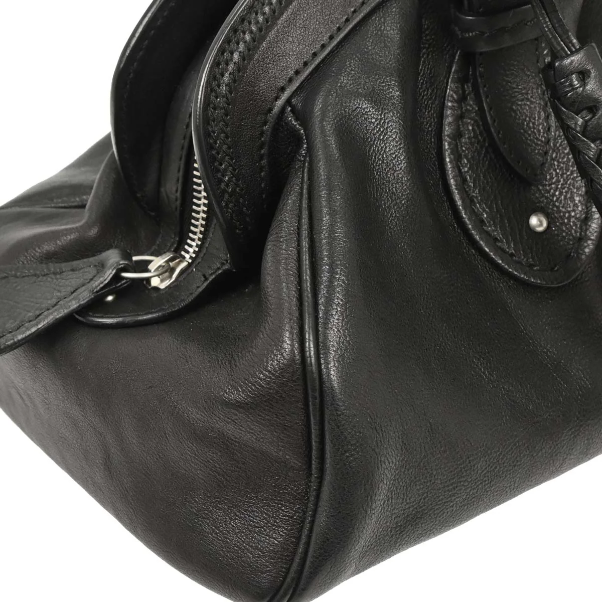 Christian Dior 2006 Black Leather My Dior Frame Bowling Handbag - Image 3