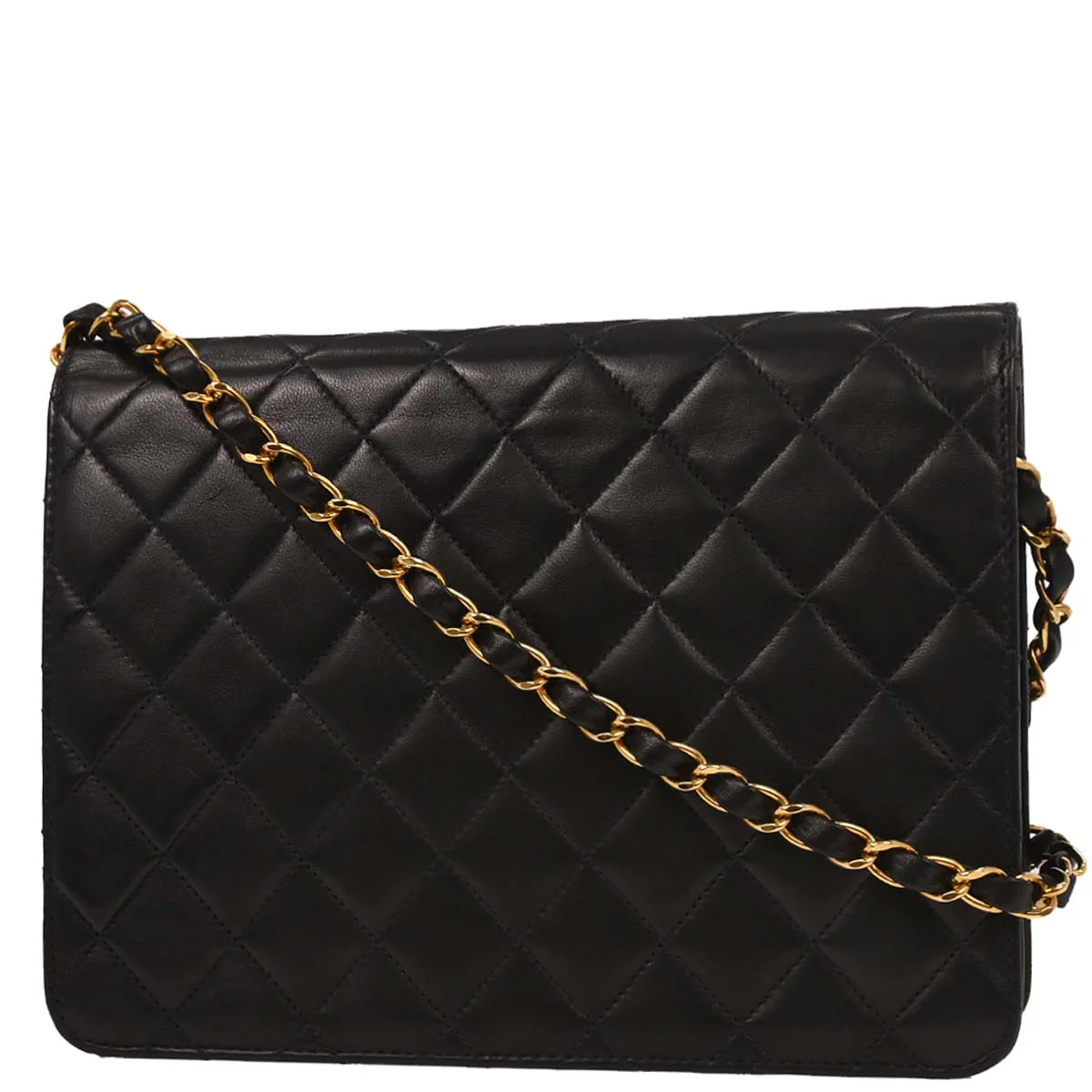 Chanel 2003-2004 Black Lambskin Turnlock Small Half Flap Shoulder Bag - Image 2