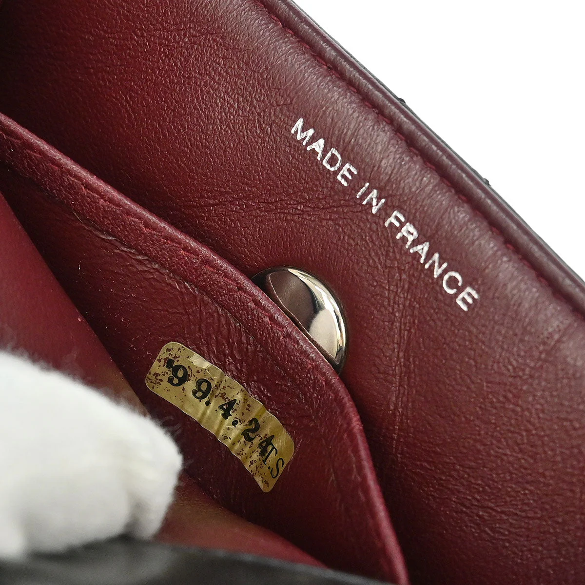 Chanel 1997-1999 Black Lambskin Handbag - Image 9