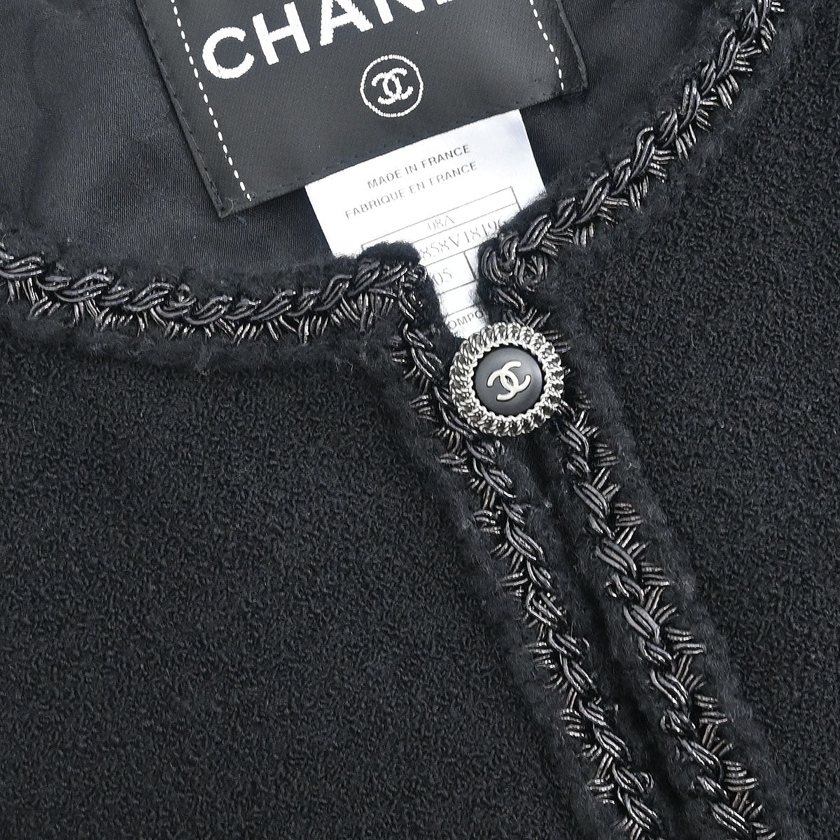 Chanel Single Breasted Jacket Black #36 - Image 4