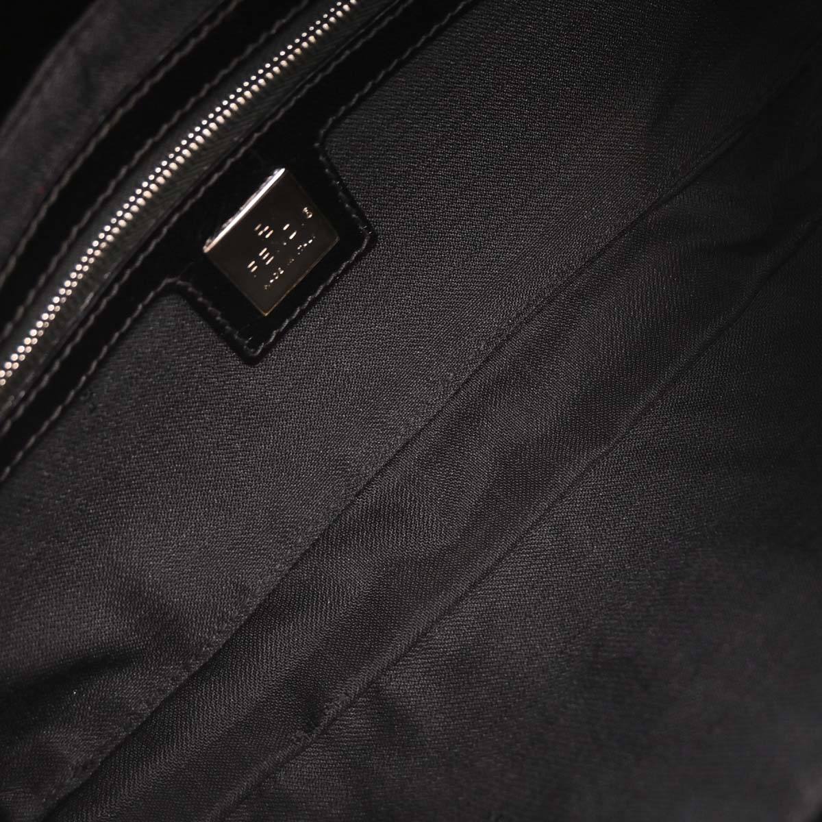 Fendi Black Velvet Baguette Handbag - Image 8
