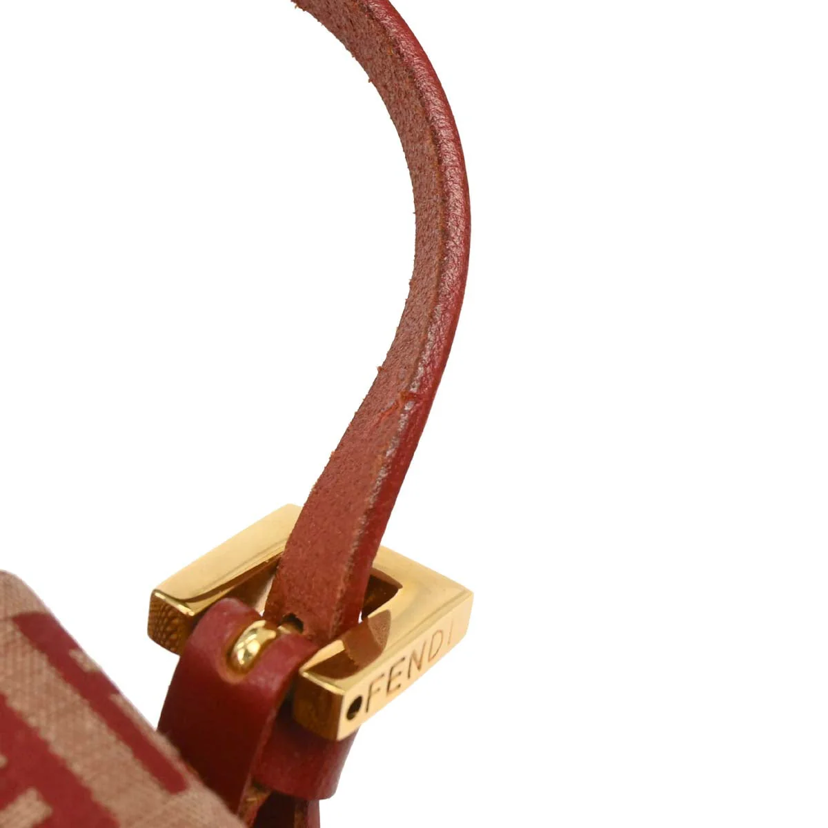 Fendi Red Zucchino Vanity Handbag - Image 7