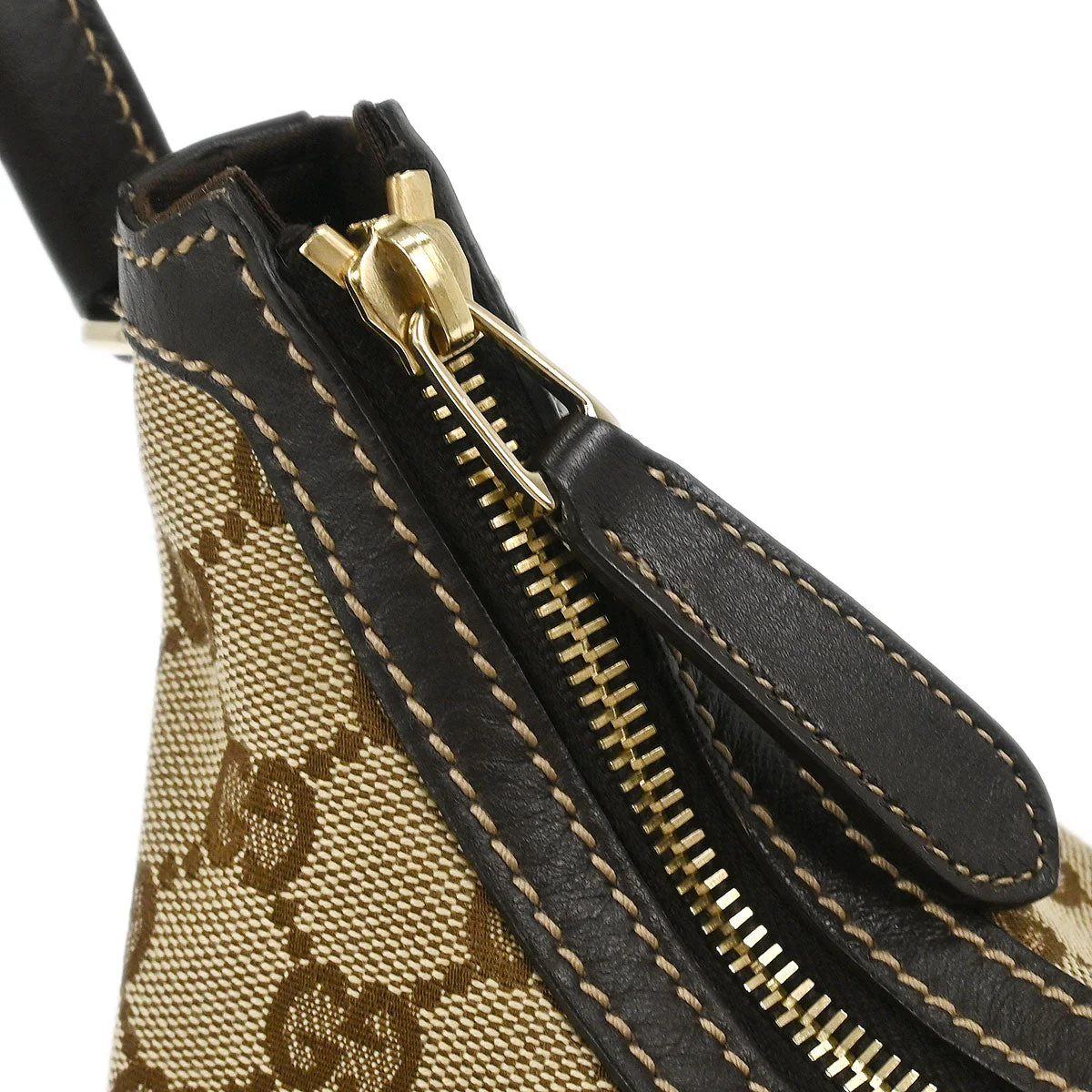 Gucci Beige Canvas GG Hobo Handbag - Image 6