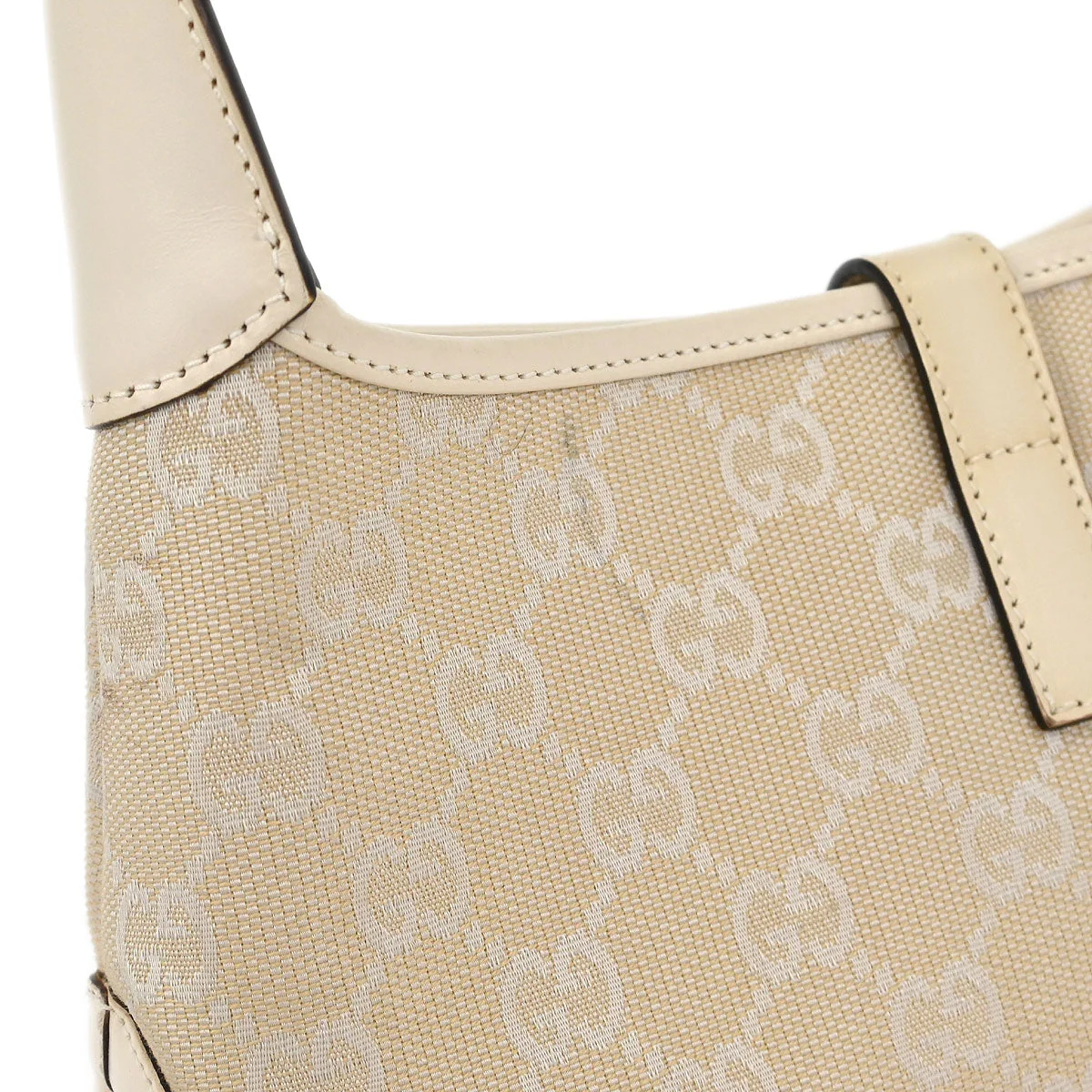 Gucci White GG Jackie Hobo Handbag - Image 3