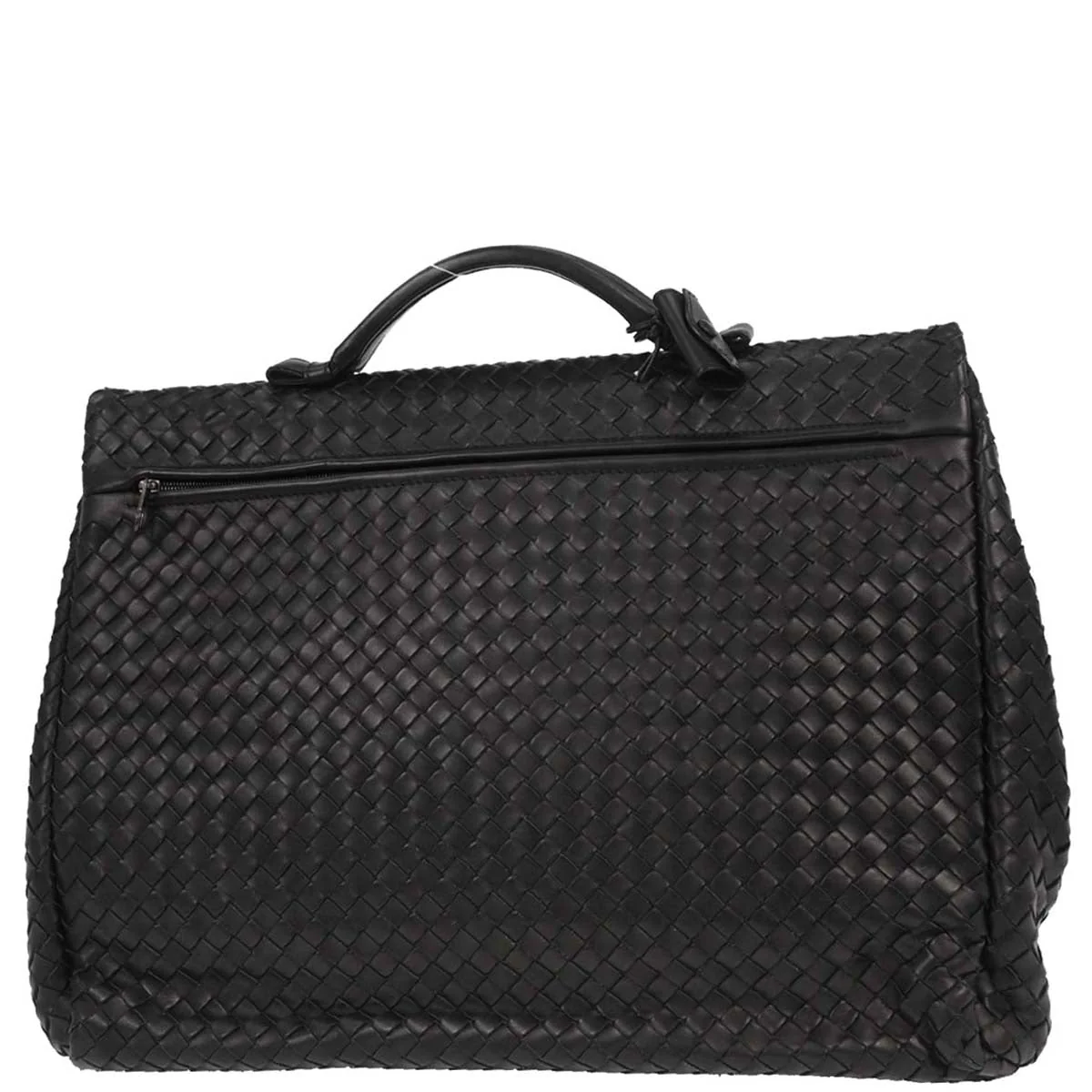 Bottega Veneta Black Intrecciato Business Handbag - Image 2