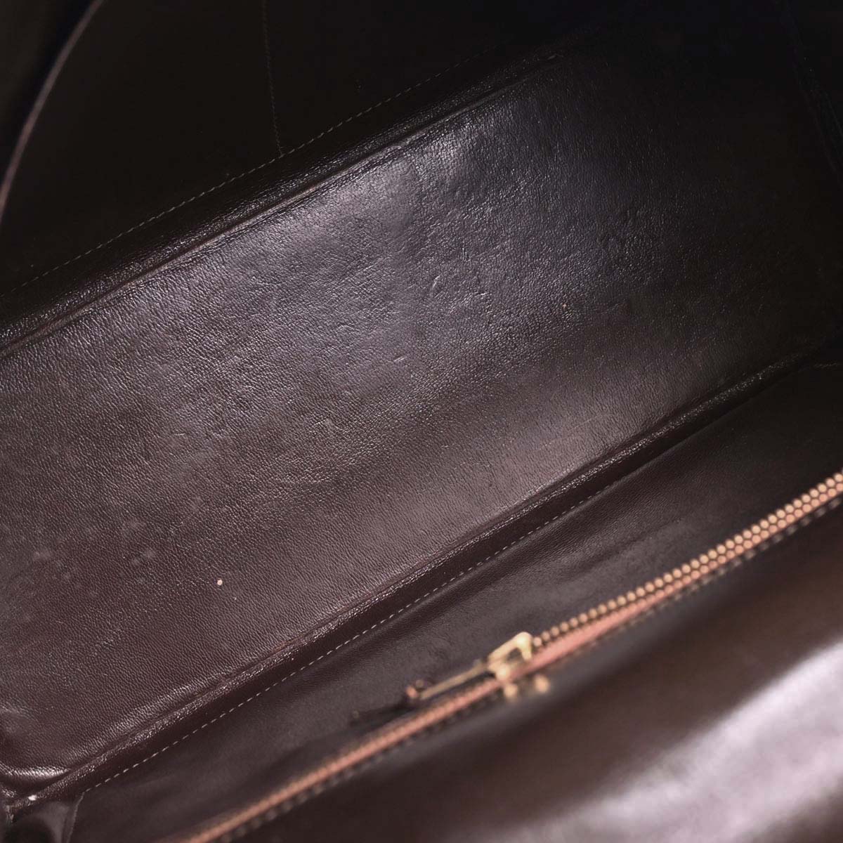 Hermes Cacao Box Calf Kelly 32 Retourne Handbag - Image 9