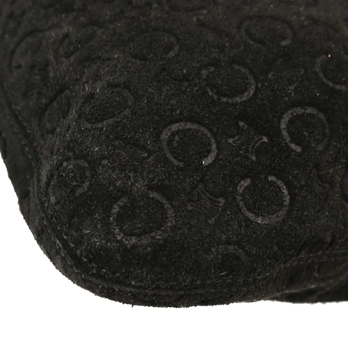 Celine Black Suede Macadam C Handbag - Image 5