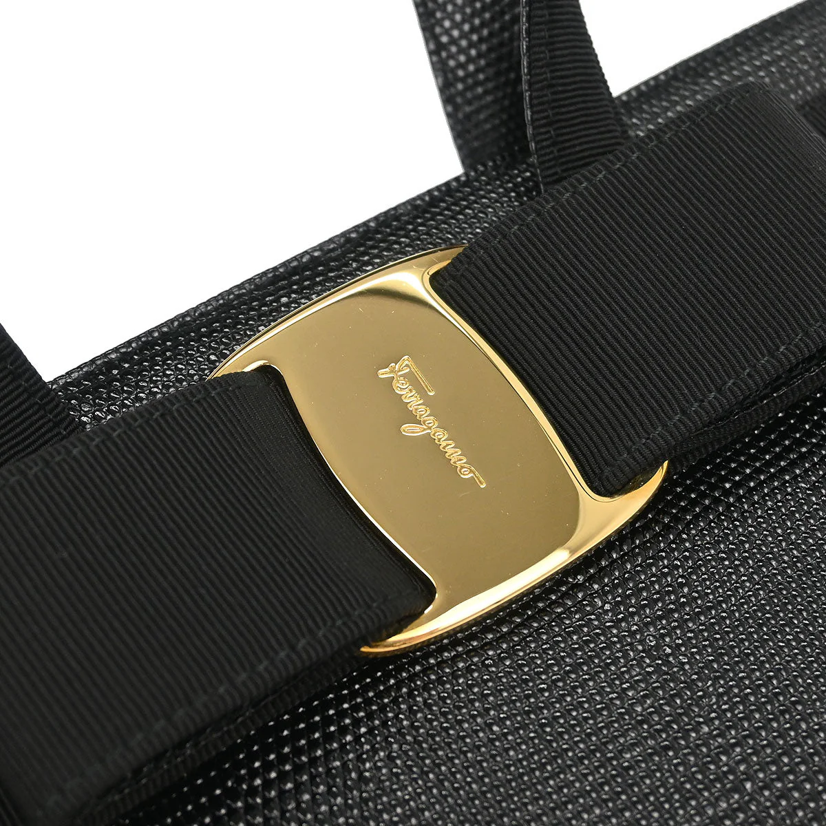 Salvatore Ferragamo Black Vara Bow Handbag - Image 5