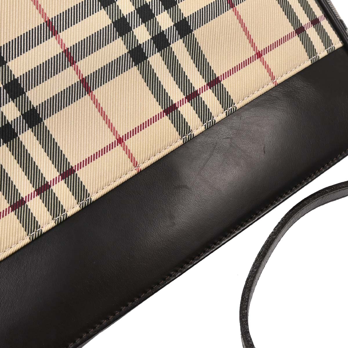Burberry Beige Burberry Check Handbag - Image 3