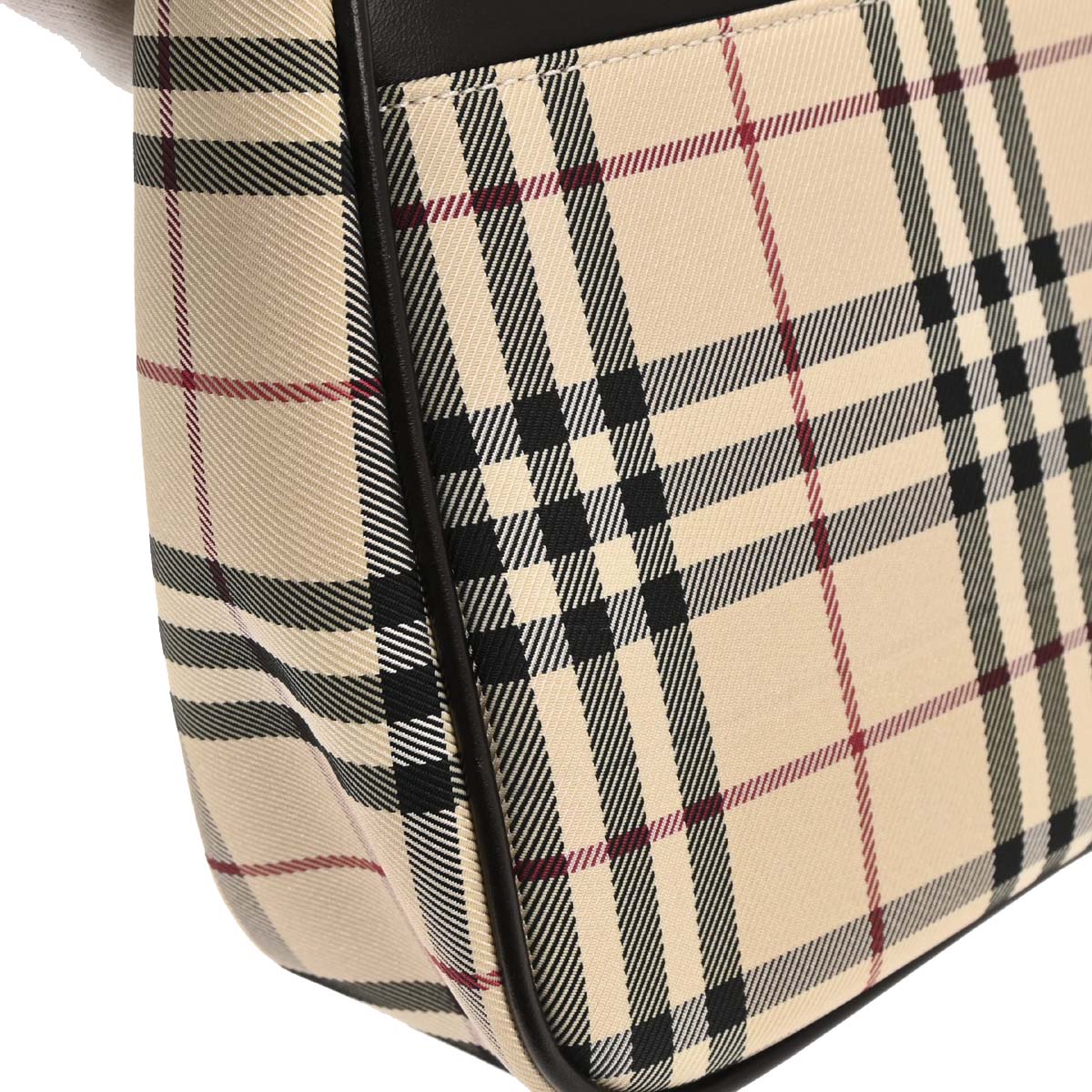 Burberry Beige Burberry Check Handbag - Image 5