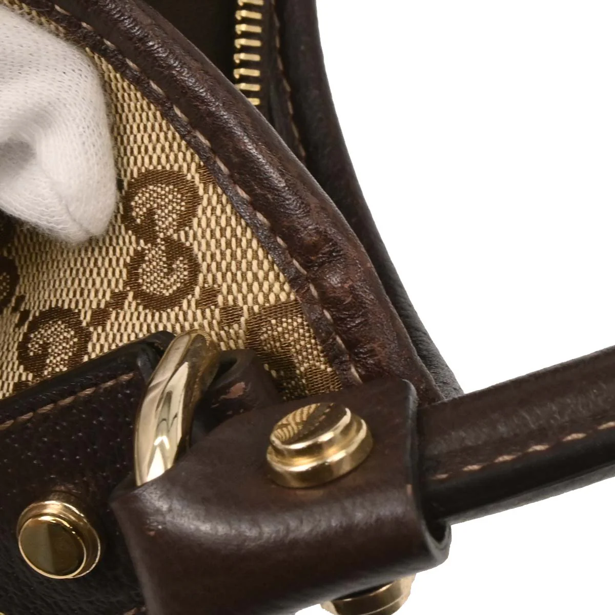 Gucci Beige GG Hobo Abbey D Ring Handbag - Image 8